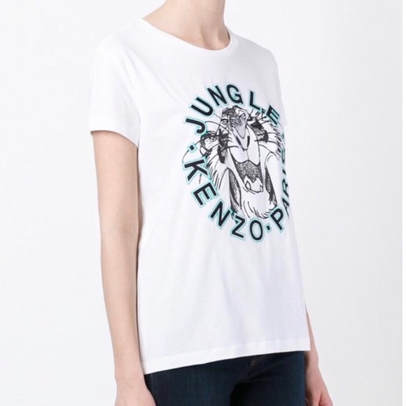 Kenzo Tops - KENZO ‘Jungle Kenzo’ White Cotton T-Shirt. XS🐯